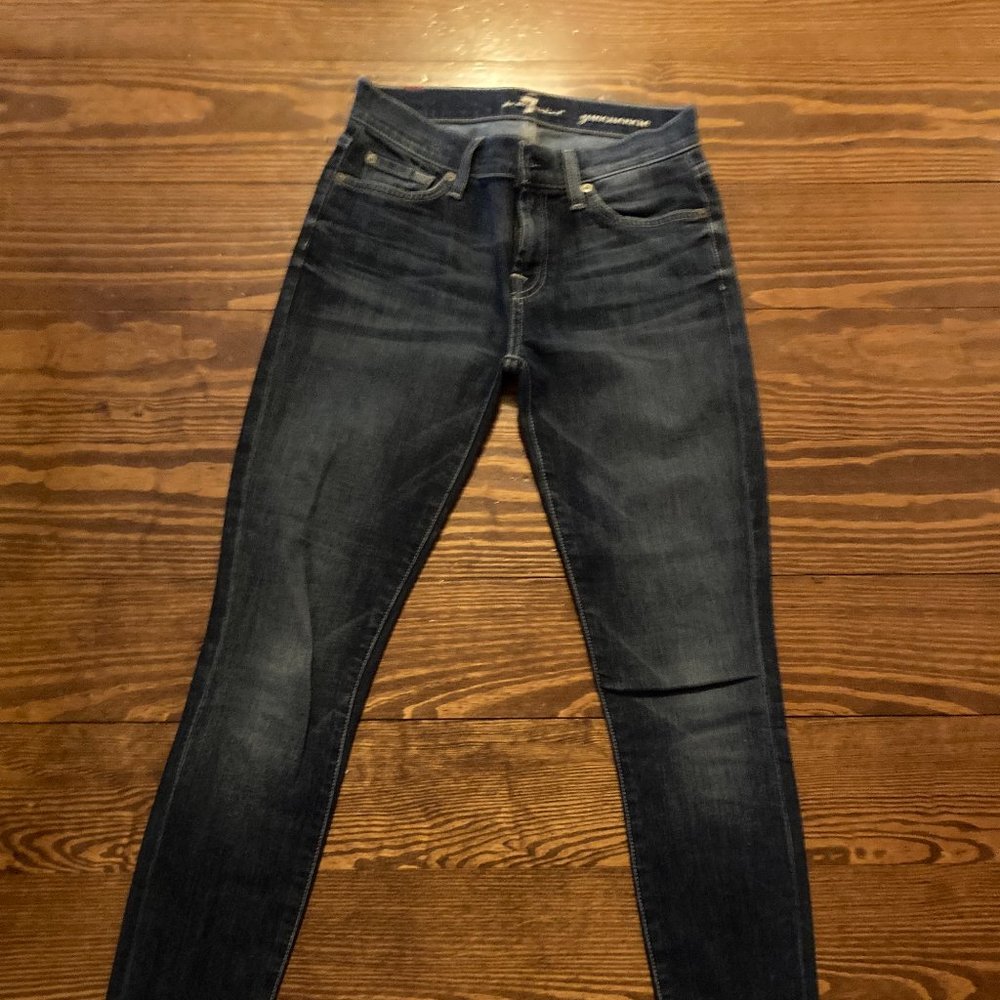 7 For All Man Kind  Women's Jeans Medium Wash Medium Rise Skinny Size 26